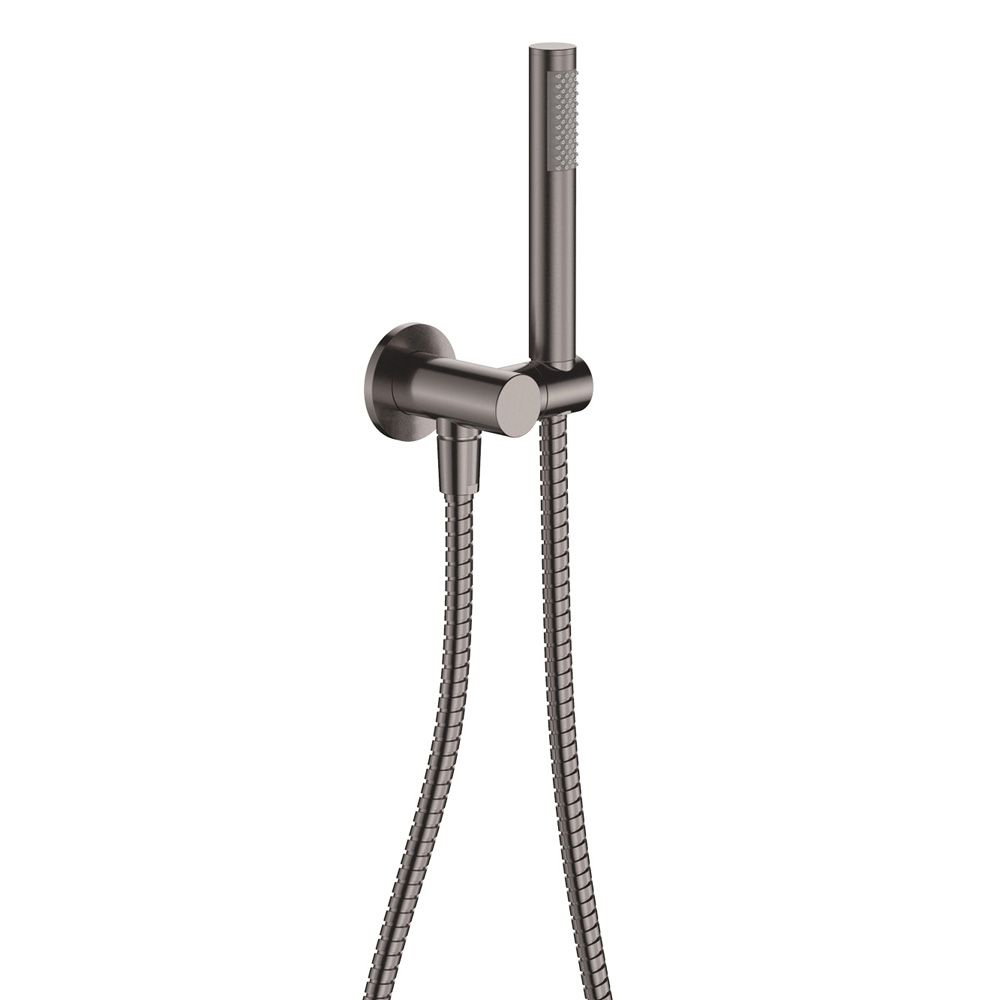 Isabella Hand Shower, Round Plate, Gun Metal by Fienza