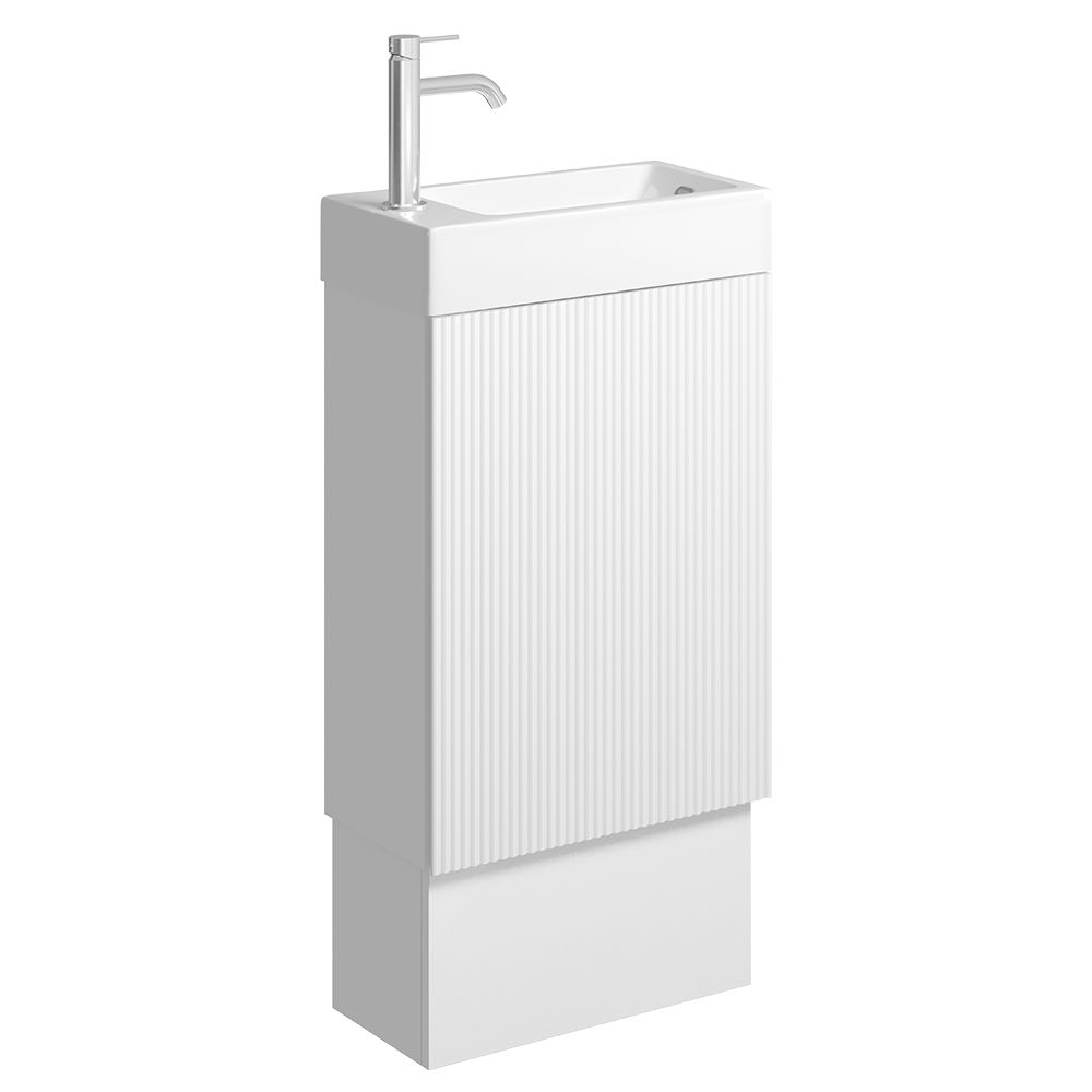 Minka 450 Vanity on Kickboard with Overflow, Satin White by Fienza