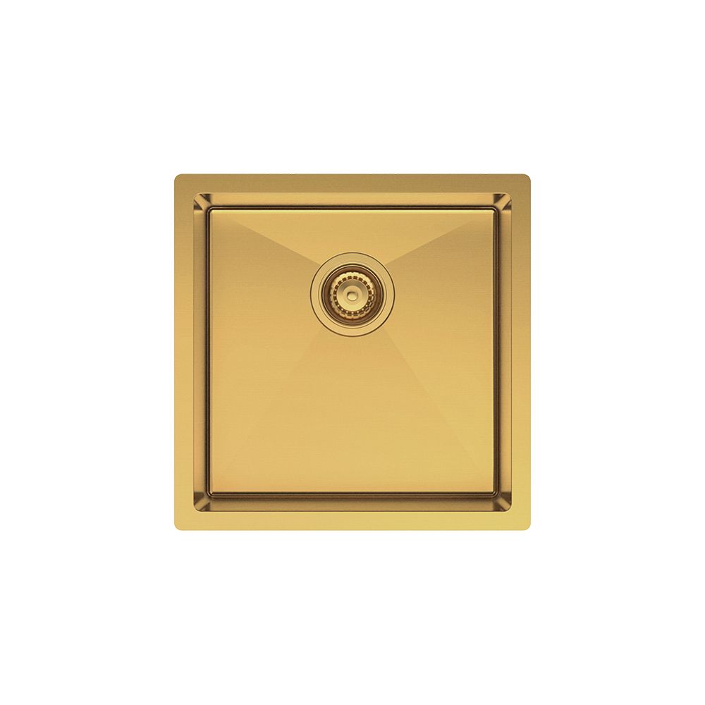 Hana 32L Single Kitchen Sink, PVD Rugged Brass by Fienza