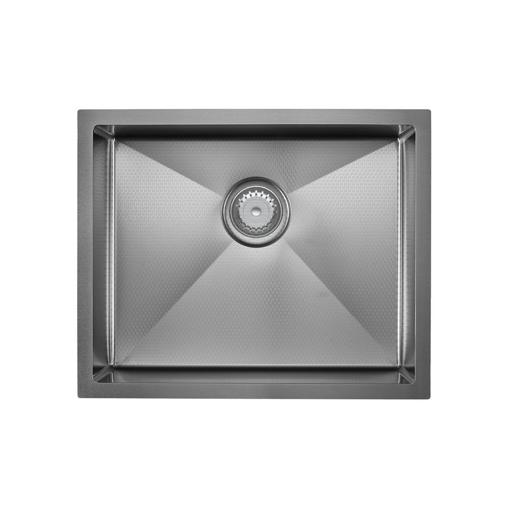Hana Anti-Scratch 40L Single Kitchen Sink, PVD Gun Metal by Fienza