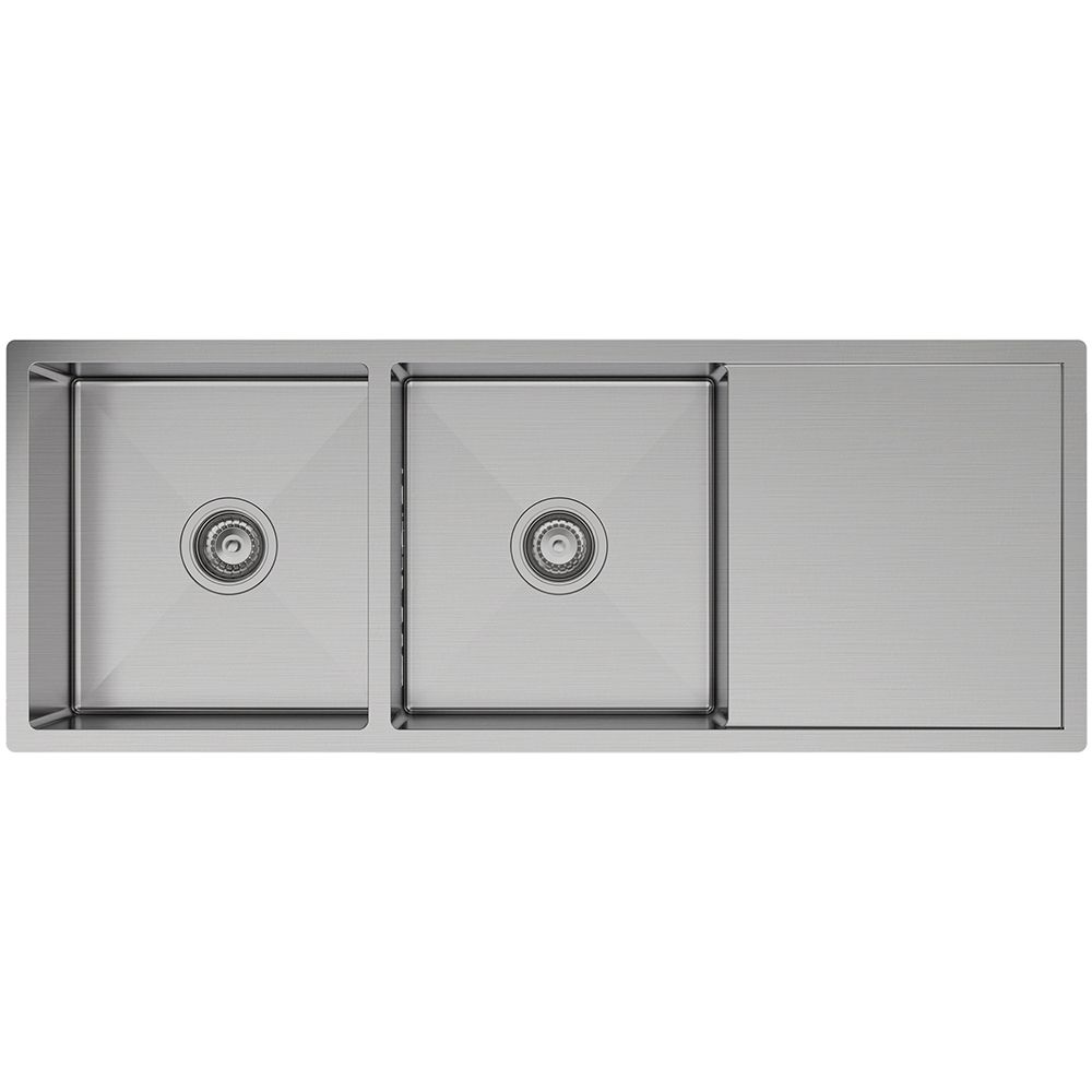 Hana 29L/29L Double Kitchen Sink with Drainer by Fienza