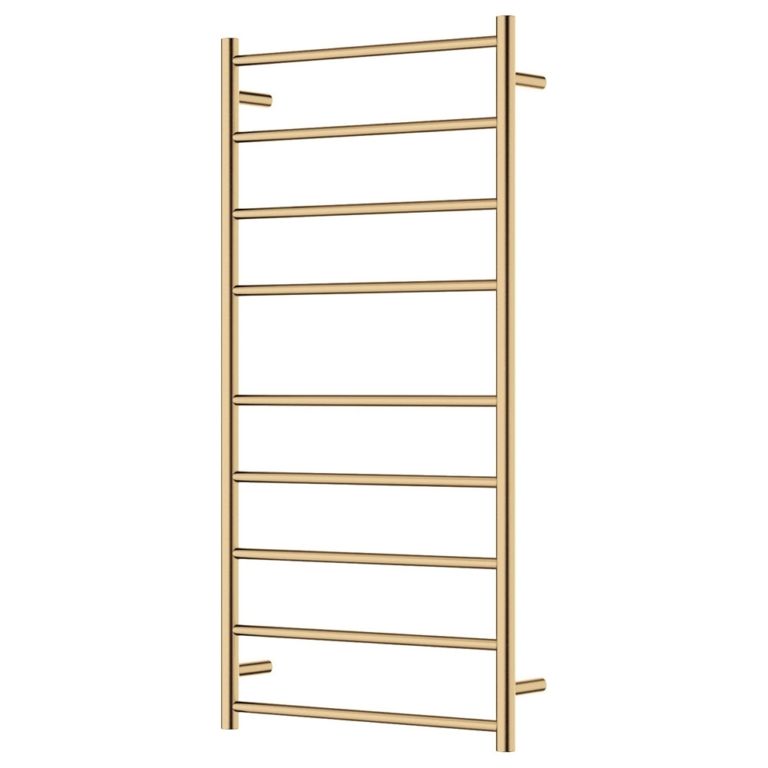 Isabella Heated Towel Rail, 600 x 1200mm, Urban Brass by Fienza