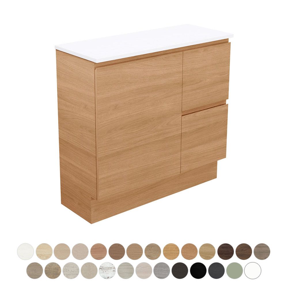 Carmen Ensuite Door & Drawer 900 Floor Standing Vanity by Fienza