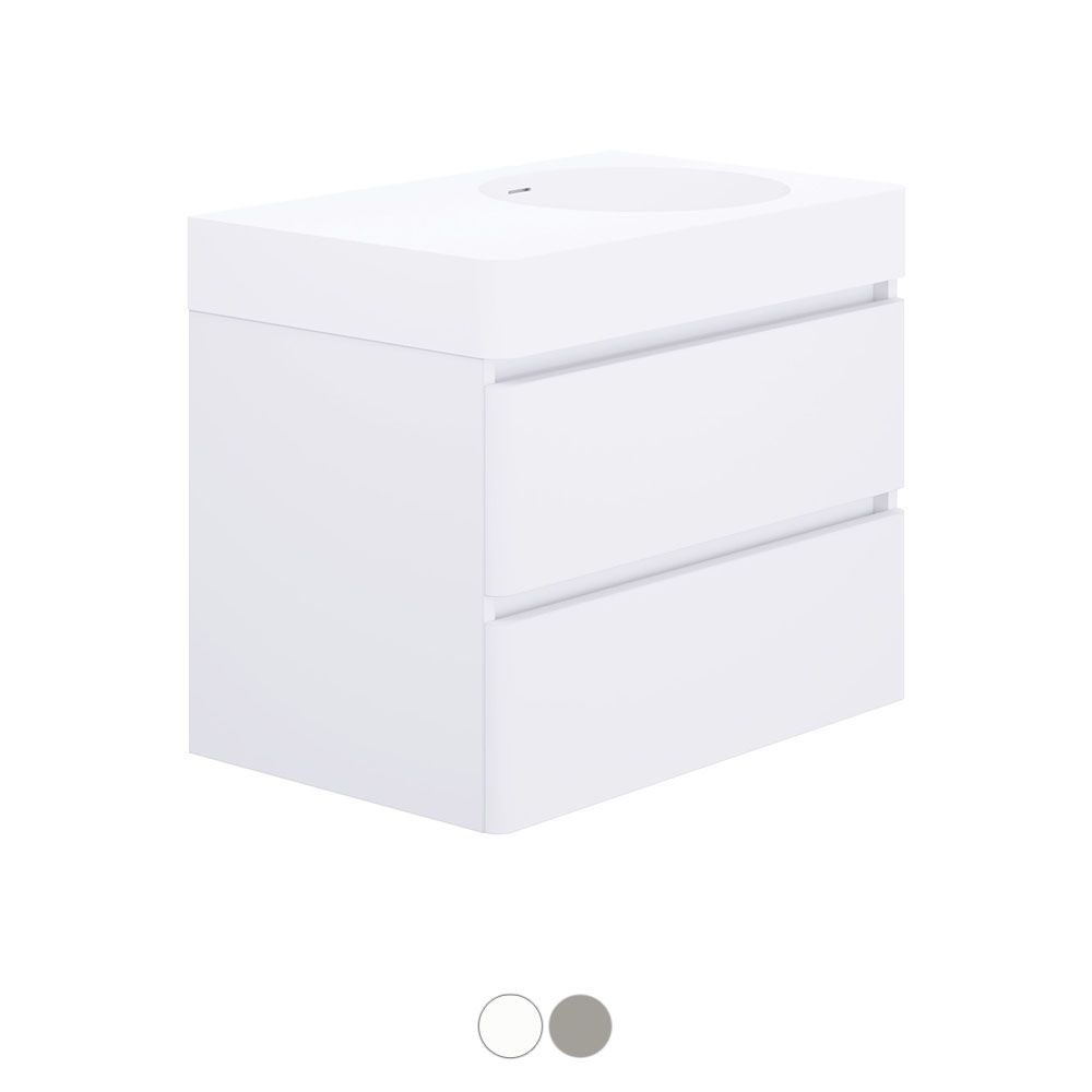 Encanto 700 Right Bowl Wall Hung Vanity by Fienza