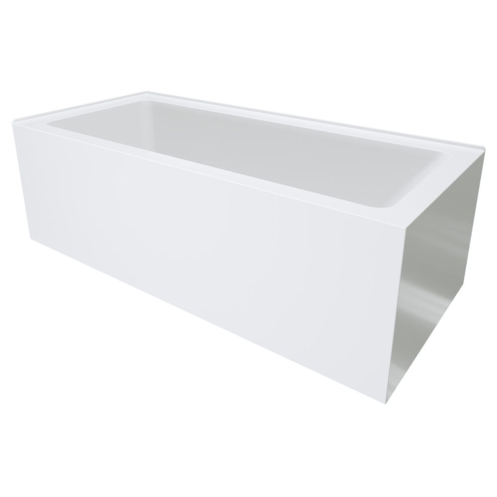Sentor Right-Hand Acrylic Corner Bath with Overflow, 1650mm by Fienza