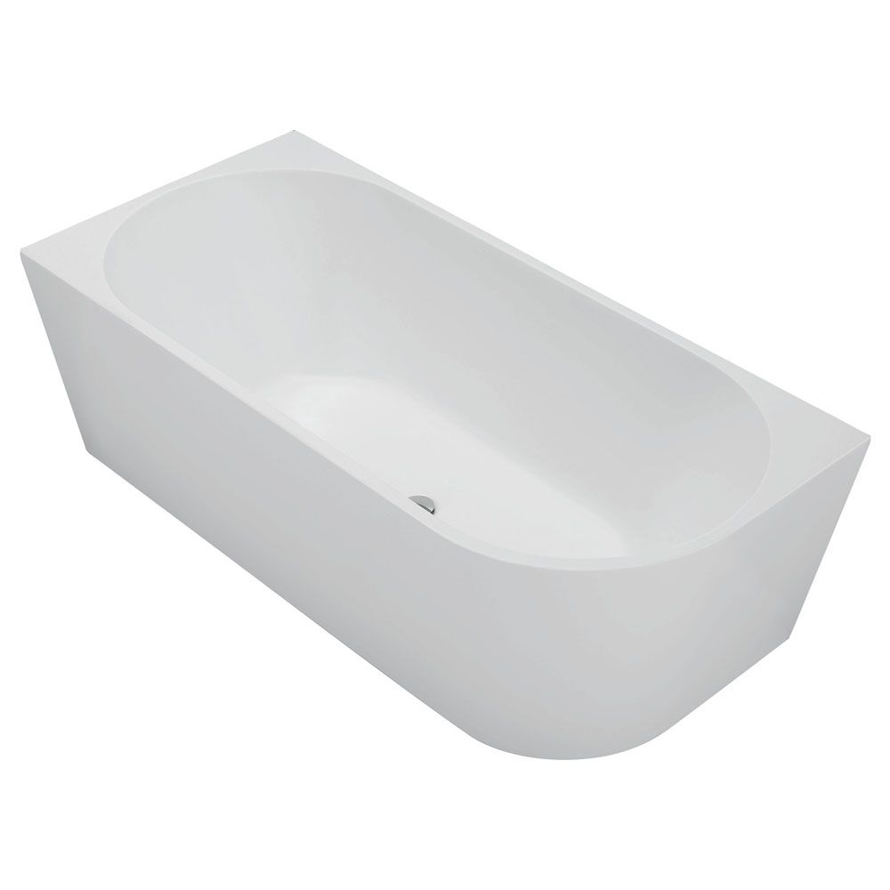 Isabella Right-Hand Acrylic Corner Bath, Matte White, 1700mm by Fienza