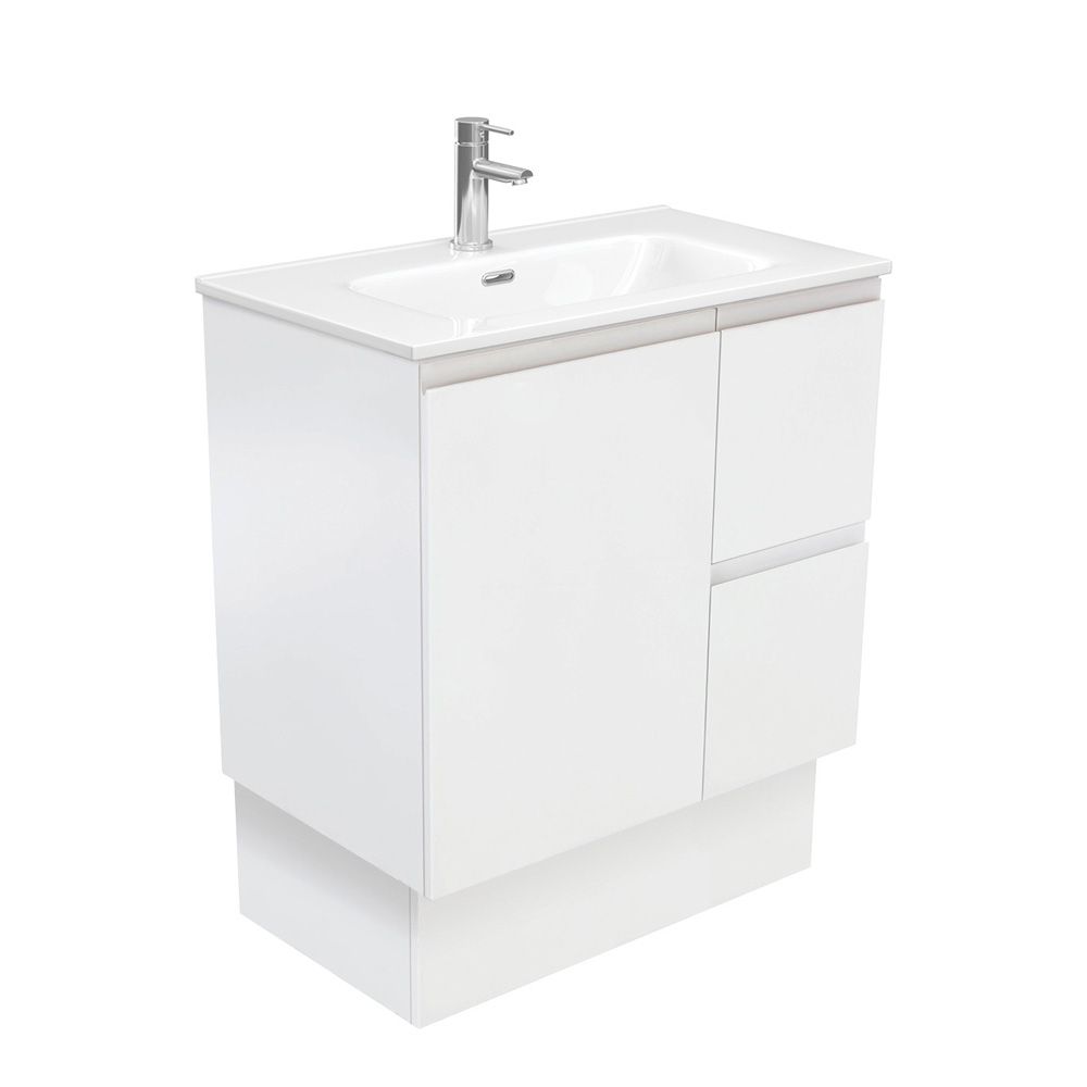 Joli Fingerpull Satin White 750 Vanity On Kickboard by Fienza
