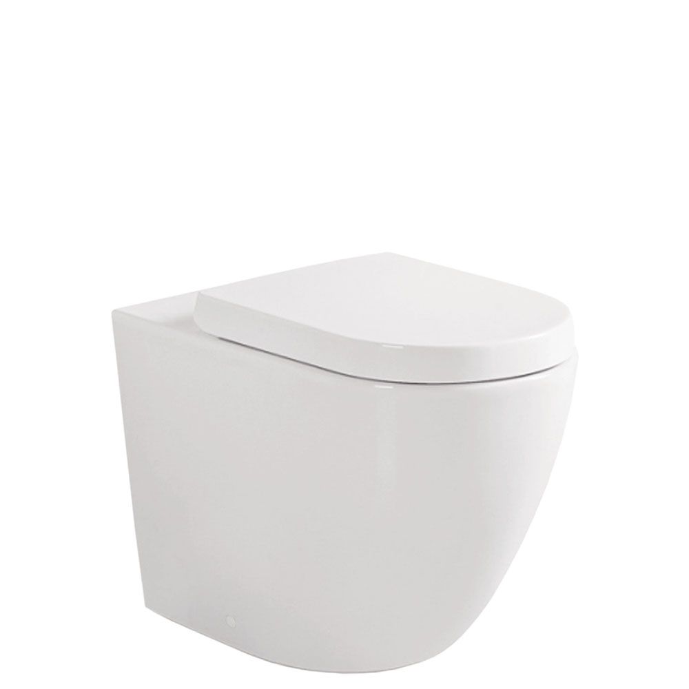 Koko Tornado Flush Wall-Faced Toilet Suite, Gloss White by Fienza
