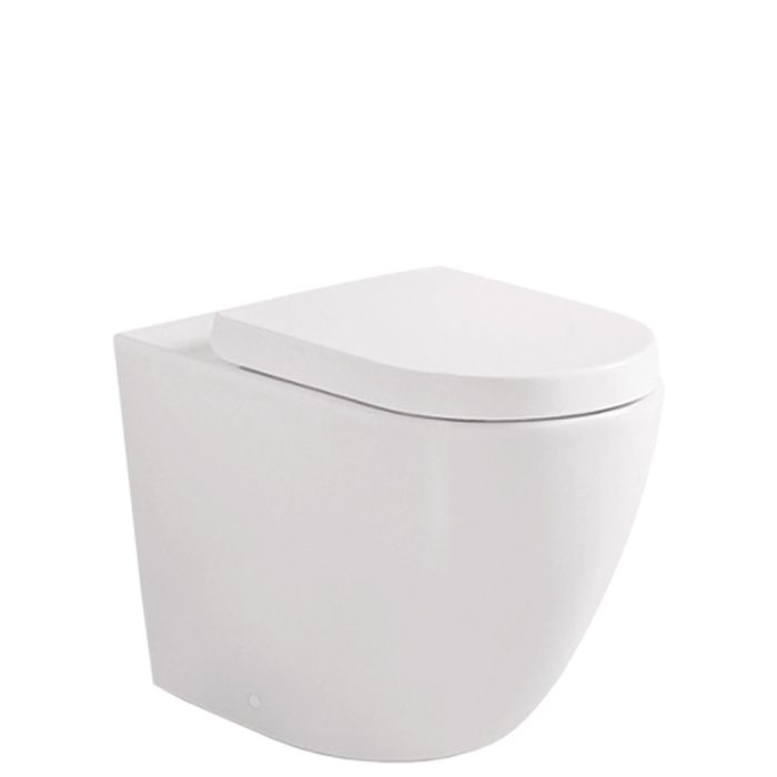 Koko Tornado Flush Wall-Faced Toilet Suite, Matte White by Fienza