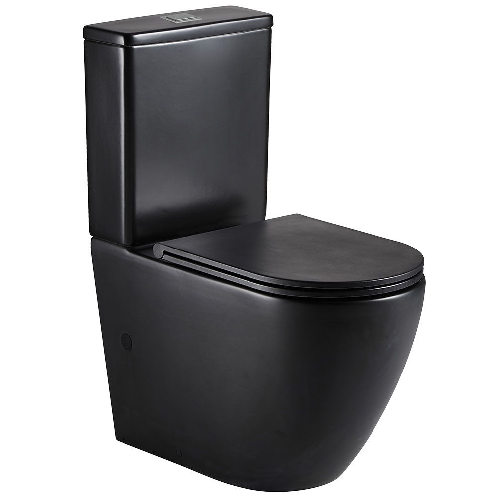 Koko Tornado Back-to-Wall Toilet Suite, Matte Black by Fienza
