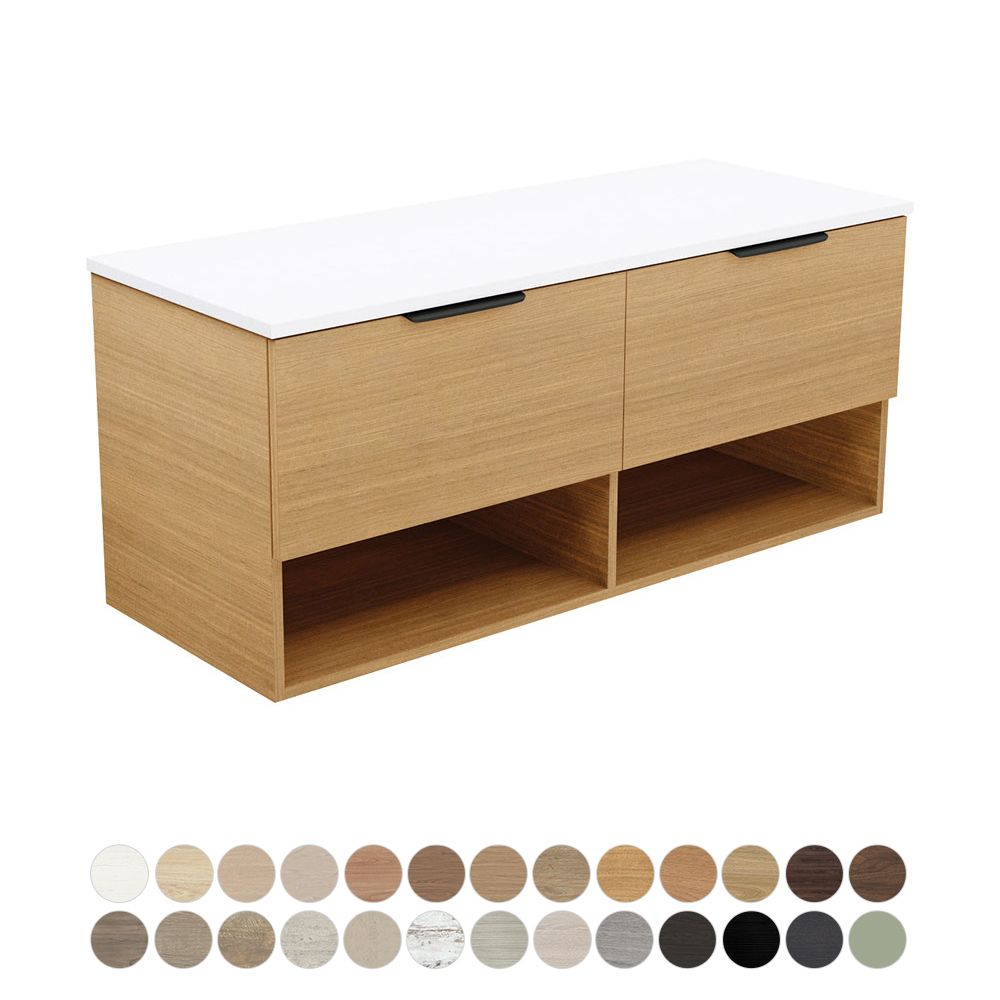 Kassi All Drawer 1200 Single Bowl Wall Hung Vanity by Fienza