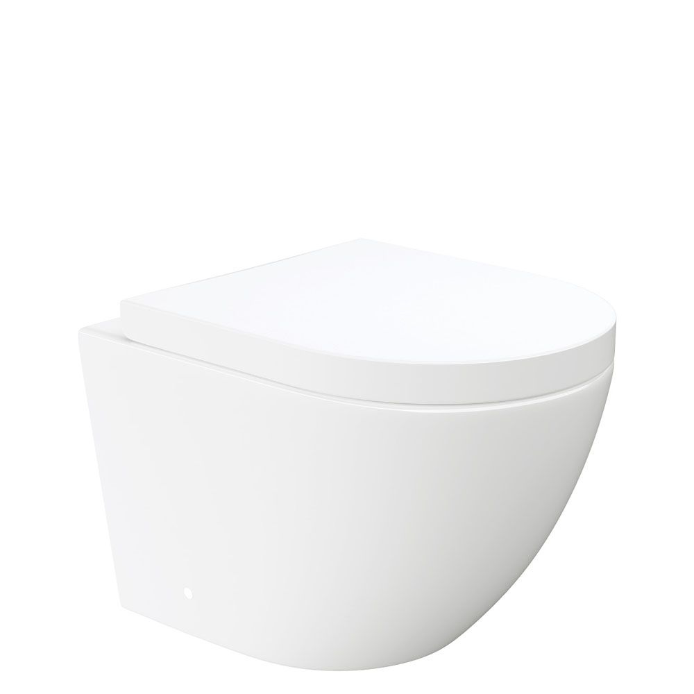Koko Tornado Flush Wall Hung Toilet Suite, Gloss White by Fienza