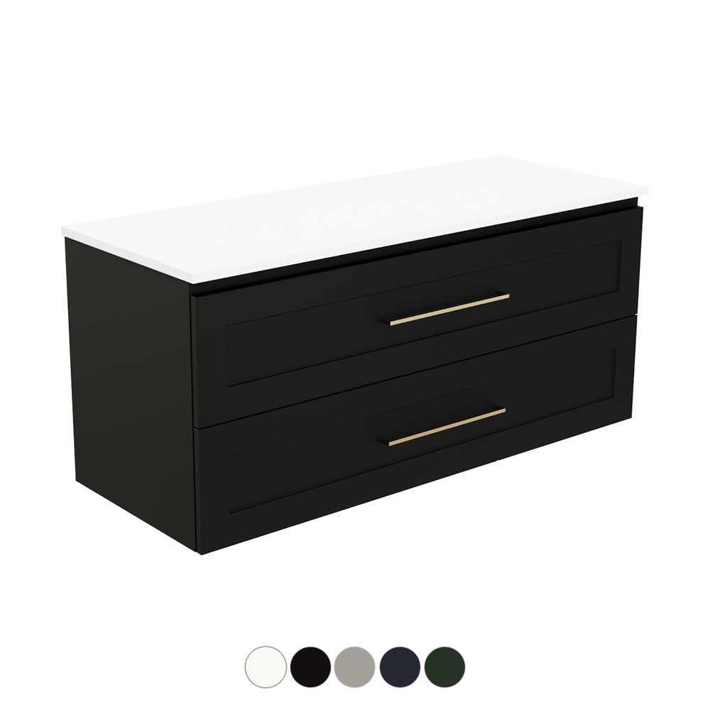 Newport All Drawer 1200 Single Bowl Wall Hung Vanity by Fienza