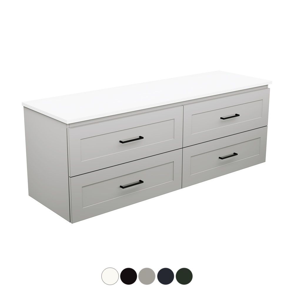 Newport All Drawer 1500 Single Bowl Wall Hung Vanity by Fienza