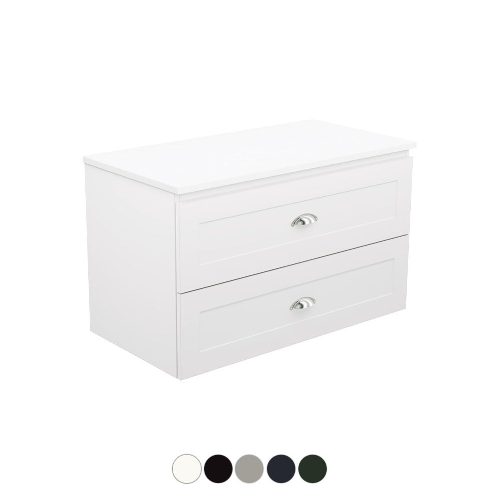 Newport All Drawer 900 Wall Hung Vanity by Fienza