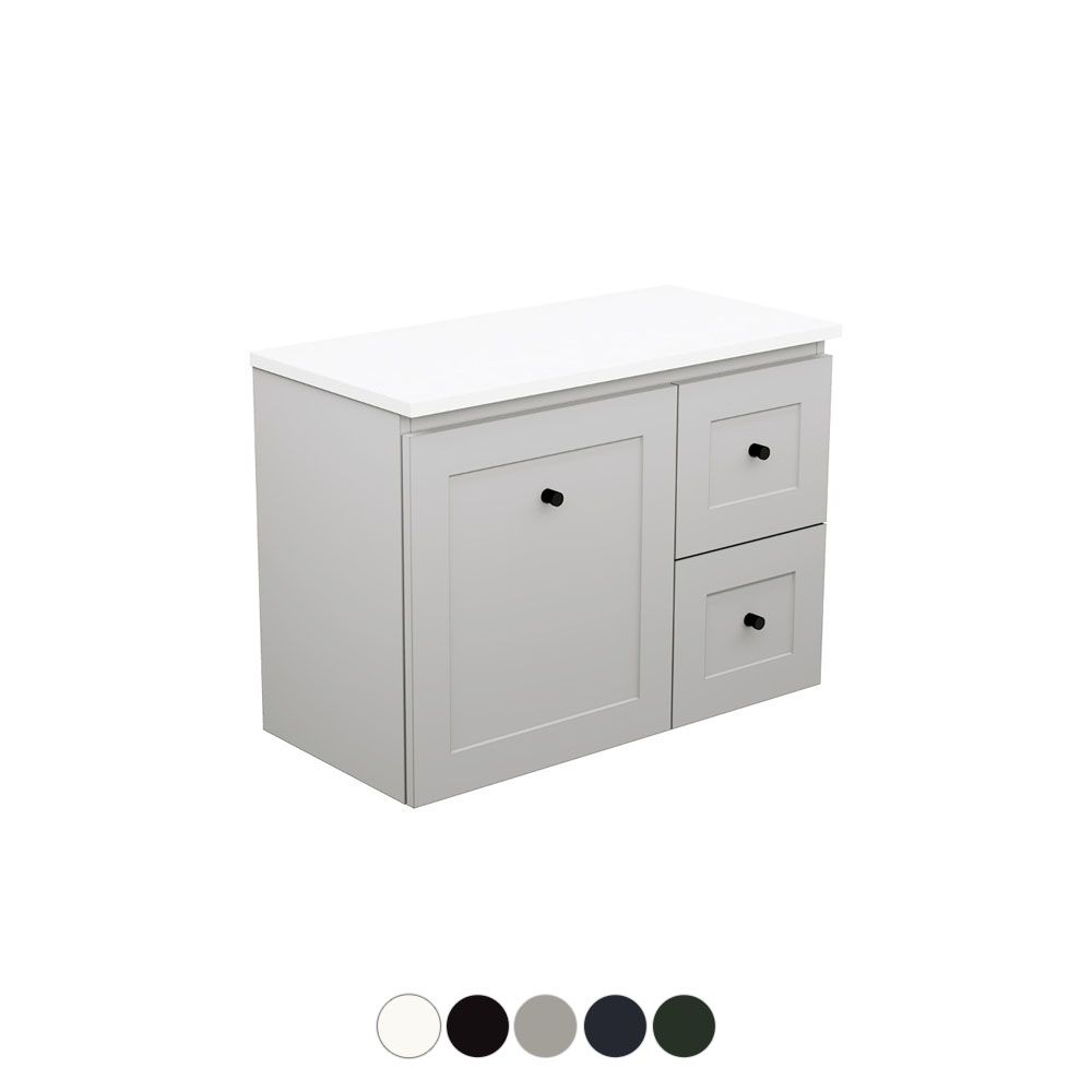 Newport Ensuite Door & Drawer 750 Wall Hung Vanity by Fienza