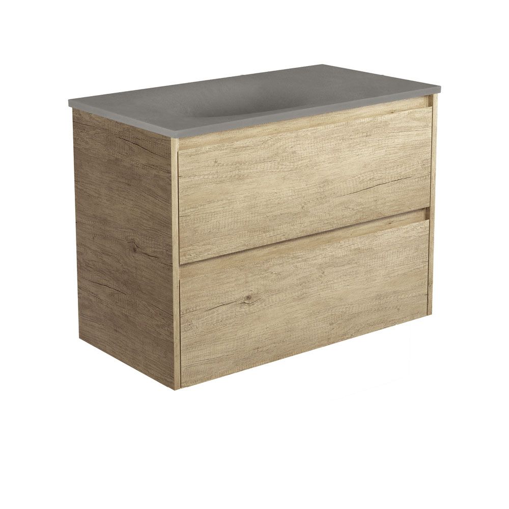 Satori Amato 900 Scandi Oak Wall-Hung Vanity, Scandi Oak Panels by Fienza