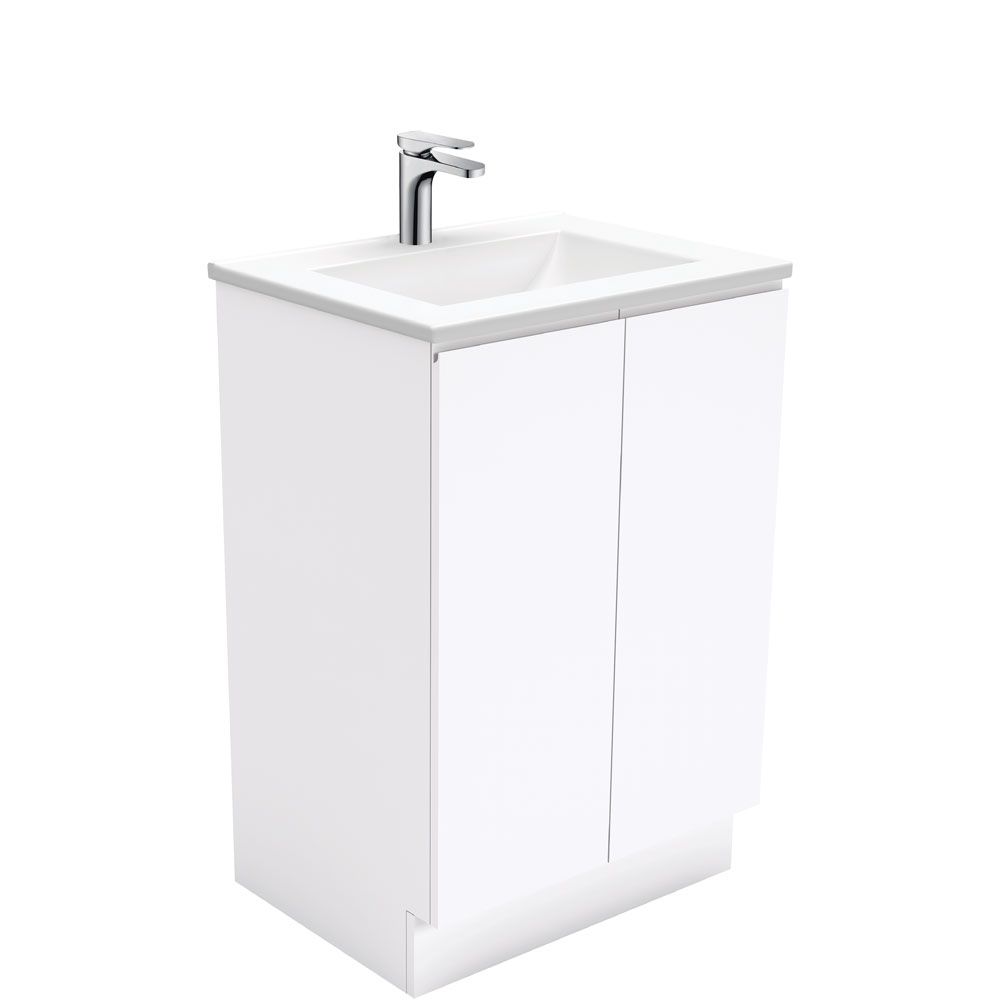 Vanessa Fingerpull Gloss White 600 Vanity On Kickboard by Fienza