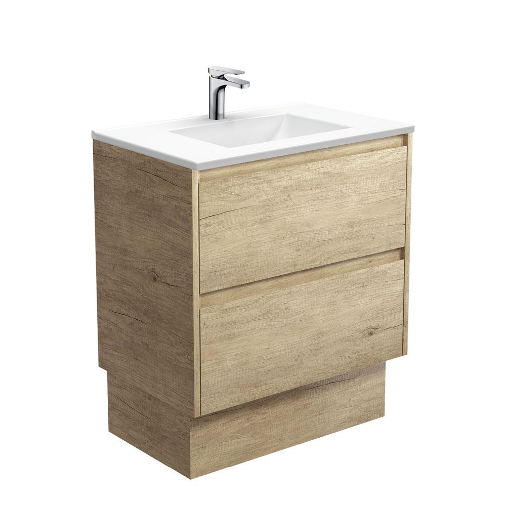 Vanessa Amato 750 Scandi Oak Vanity On Kick by Fienza