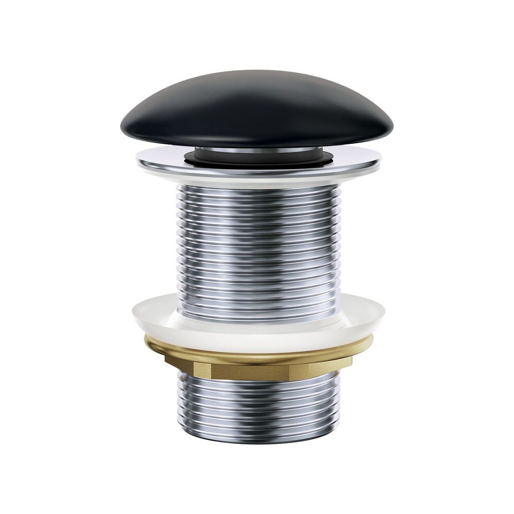 Pop-Up 32mm Non-Overflow Basin Waste, Matte Black Ceramic Cap by Fienza