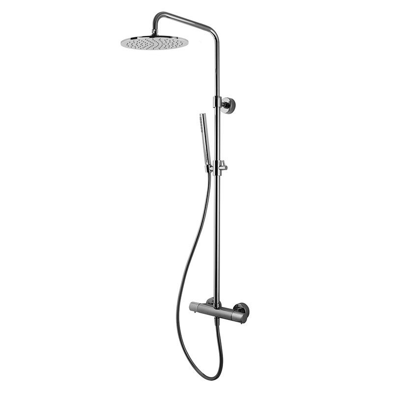 Exposed thermostatic shower mixer with shower column, showerhead and shower set F4285/R256 by FIMA Carlo Frattini