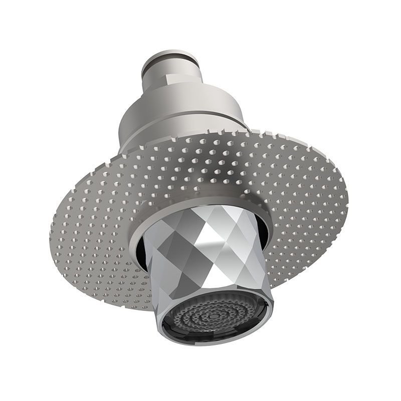 Micro shower head for flush-to-wall installation, Texture X F3610XL by FIMA Carlo Frattini