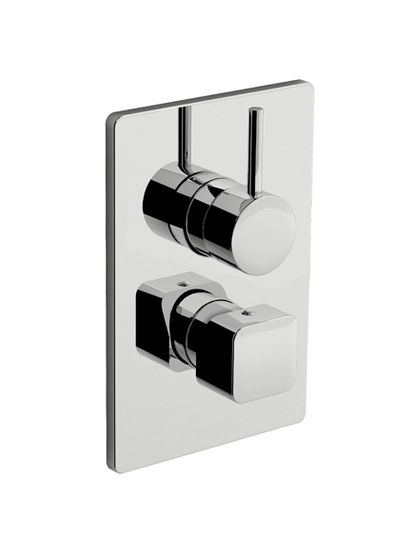 Daily Cube 45 External part for wall-mounted built-in shower mixer with three-way diverter by Fir Italia
