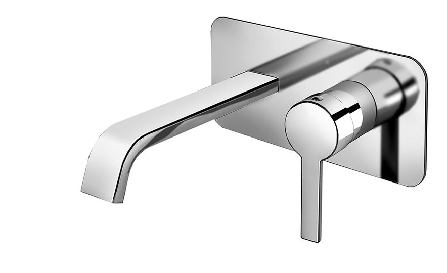 Sweet 46 External part for wall-mounted built-in basin mixer with plate, 180 mm long, center distance 175 mm long by Fir Italia