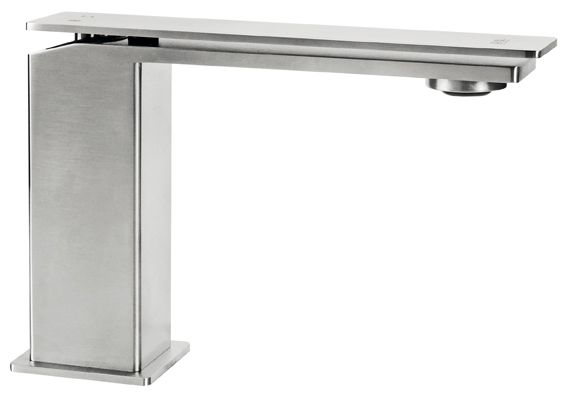 PlaySteel 58 Wash basin mixer, 130 mm high, center distance 135 mm long, with clic/clac pop-up drain by Fir Italia