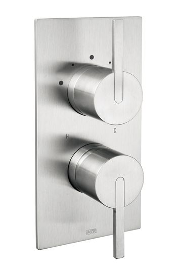 LifeSteel 59 External part for wall-mounted built-in shower mixer with three-way diverter by Fir Italia