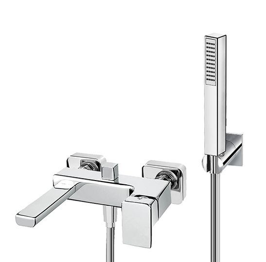 Kelio 63 Wall-mounted bath mixer with diverter and shower set by Fir Italia