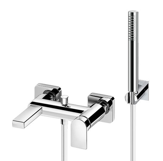 Doda 67 Wall-mounted bath mixer with diverter and shower set by Fir Italia