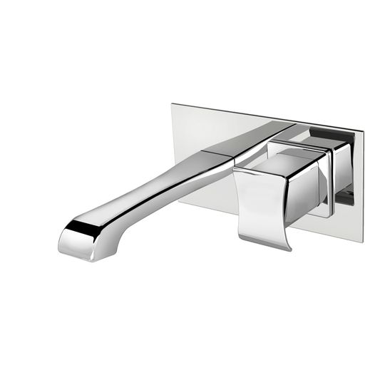 Déco 87 External part for wall-mounted built-in basin mixer with plate, 195 mm long, center distance 180 mm long by Fir Italia