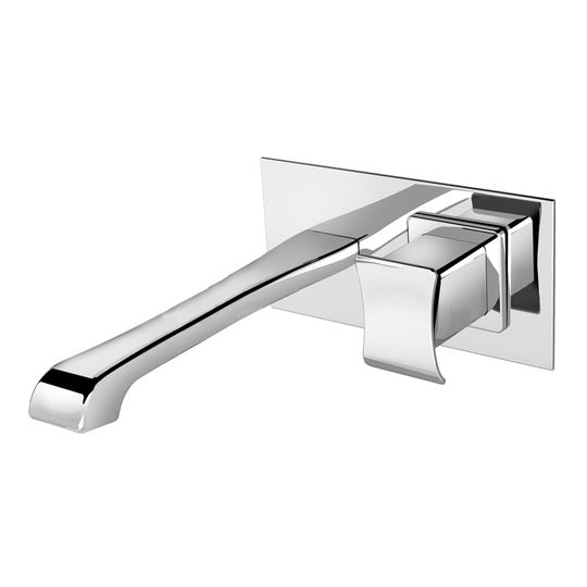 Déco 87 External part for wall-mounted built-in basin mixer with plate, 235 mm long, center distance 220 mm long by Fir Italia