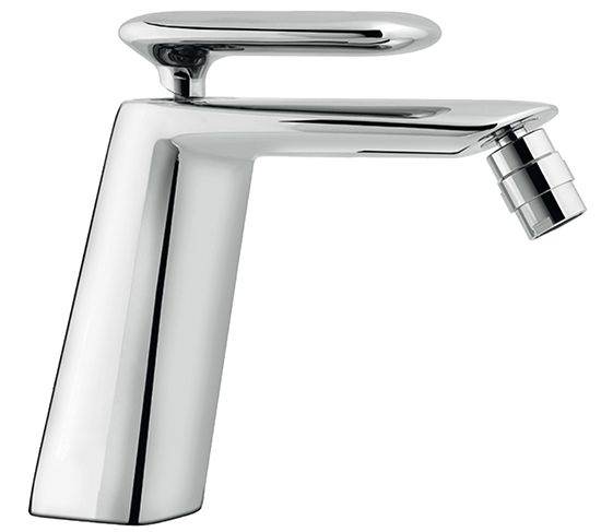 Dynamica 88 Bidet mixer, 145 mm high, center distance 125 mm long, without pop-up drain by Fir Italia