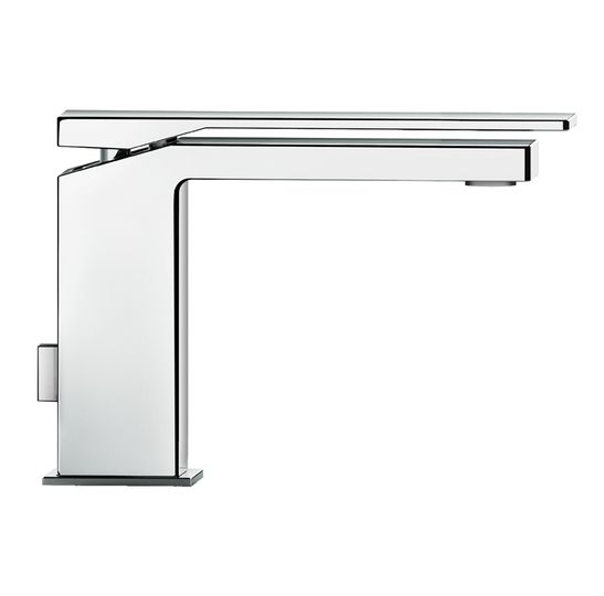 Playone 90 Wash basin mixer, 130 mm high, center distance 130 mm long, with pop-up drain and pull-rod by Fir Italia