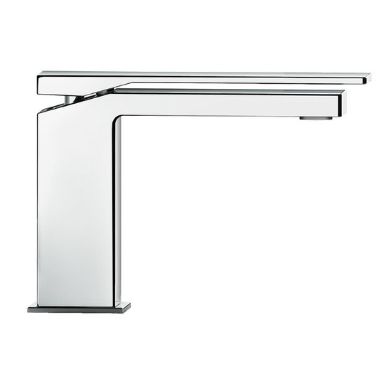 Playone 90 Wash basin mixer, 130 mm high, center distance 130 mm long, with clic/clac pop-up drain by Fir Italia