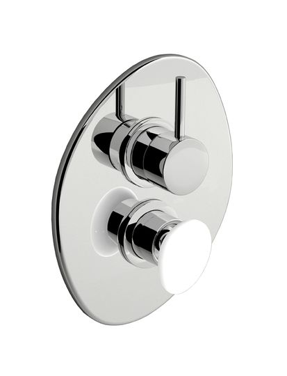 Synergy Stone 95 External part for wall-mounted built-in shower mixer with three-way diverter by Fir Italia