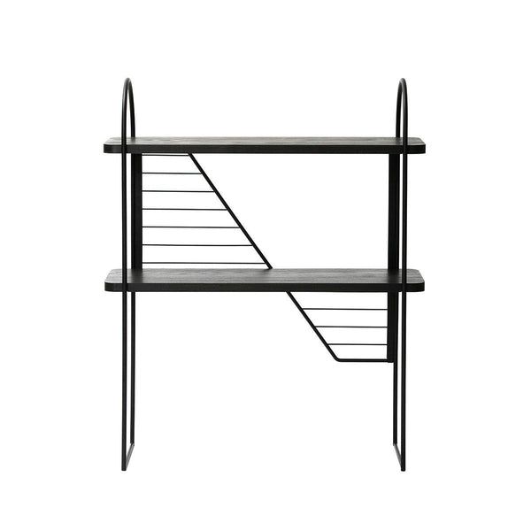 Urban Nomad Console Table - Black with black steel frame. 68x27 cm by FÓLK Reykjavik