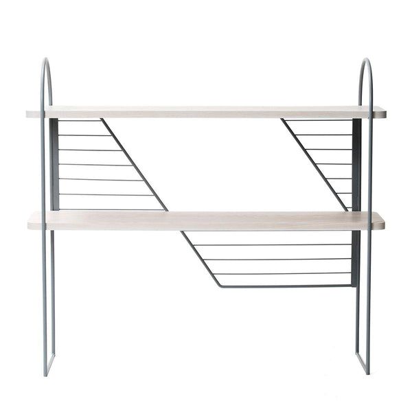 Urban Nomad Console Table - White with grey recycled steel frame. 68x27 cm by FÓLK Reykjavik