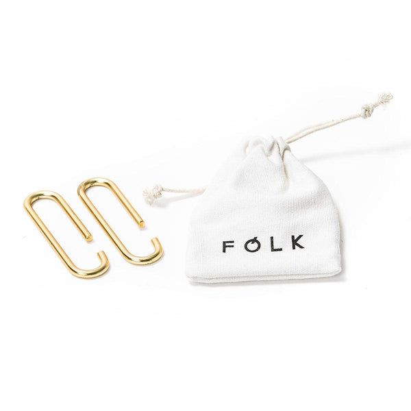 Urban Nomad - Pack of 2 hooks - Gold by FÓLK Reykjavik