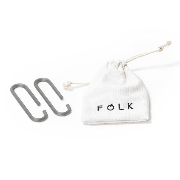 Urban Nomad - Pack of 2 hooks - Grey by FÓLK Reykjavik