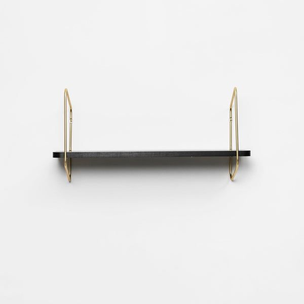 Urban Nomad Wall Shelf / 68x24 cm / Gold / Black by FÓLK Reykjavik