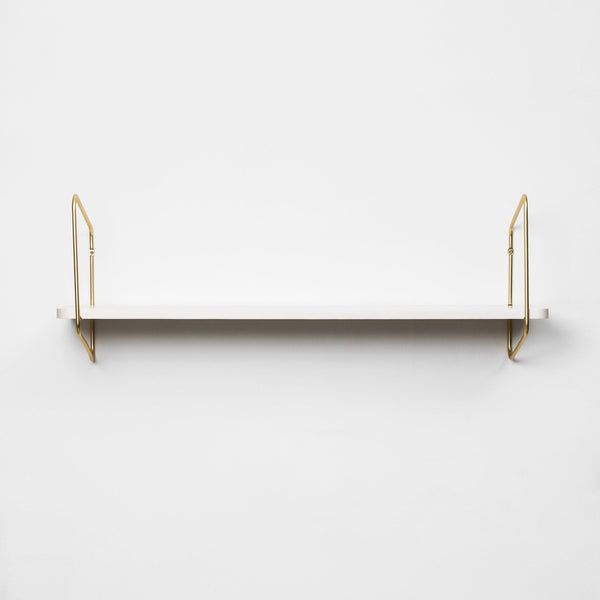 Urban Nomad Wall Shelf / 94x24 cm / Gold / White by FÓLK Reykjavik