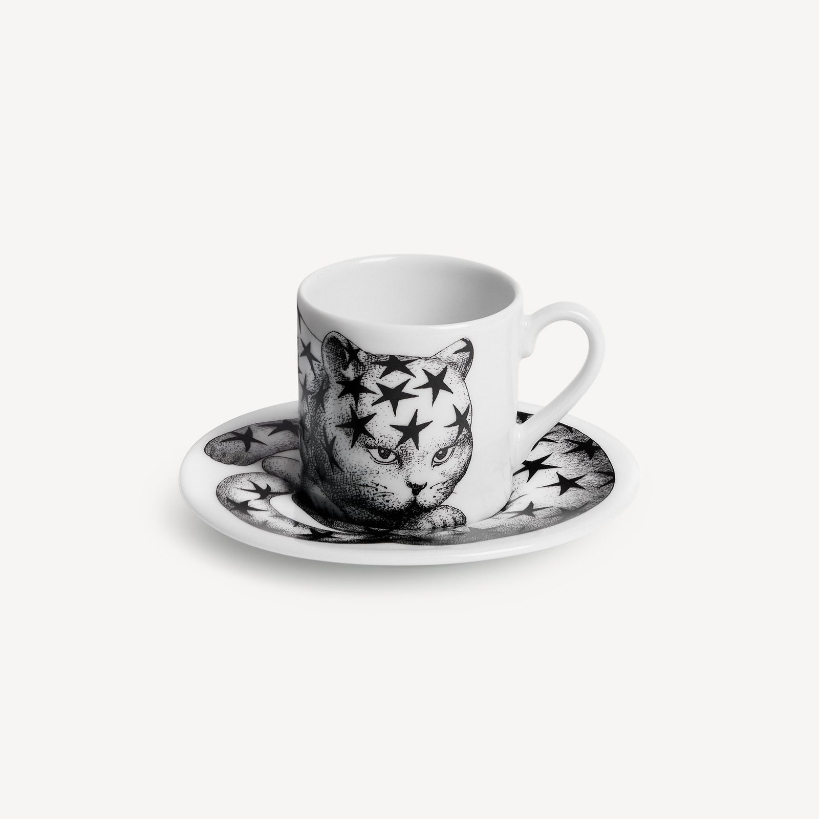 Coffee cup High Fidelity Quadrettato black/white by Fornasetti