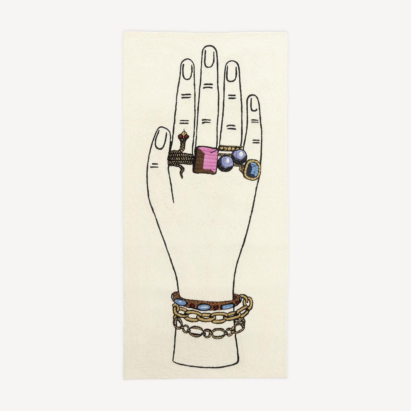 Rug Mano con Gioielli by Fornasetti