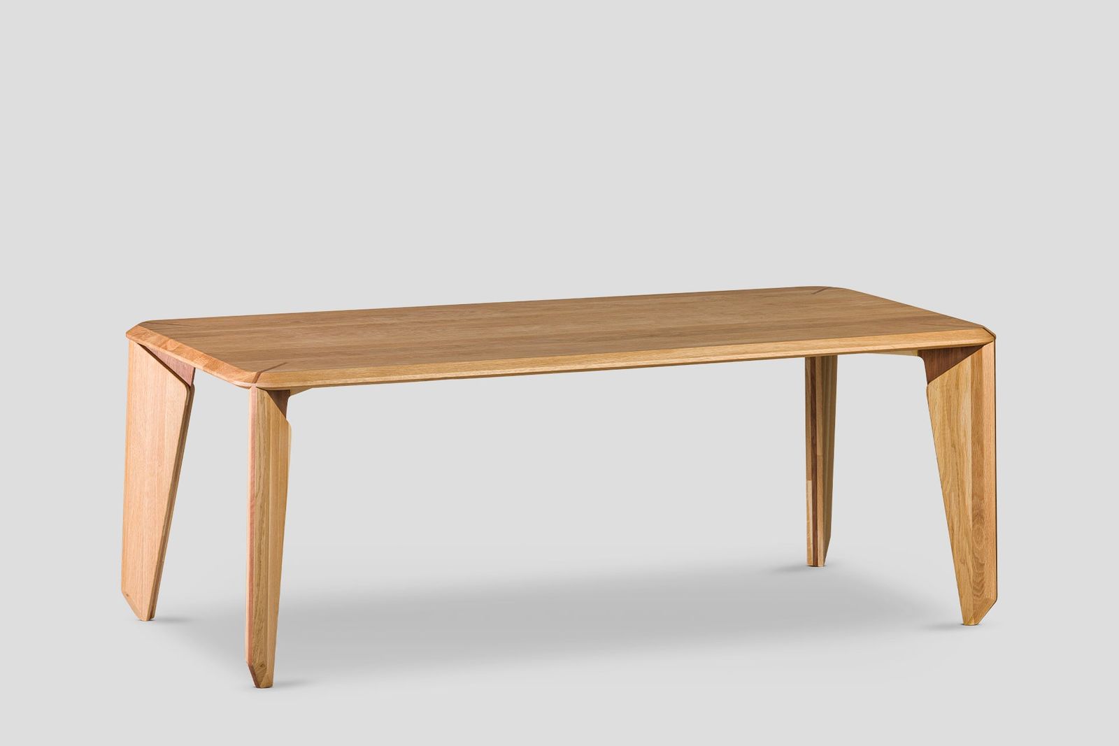 Lika Dikdörtgen 6 Kişilik Yemek Masası Masif Ahşap Meşe, Ceviz Detaylı 160 cm by Forni