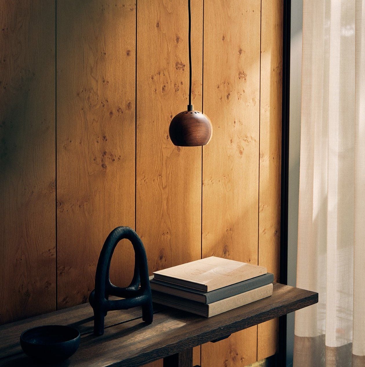 Ball Wood Ø12 Pendant Lamp by Frandsen