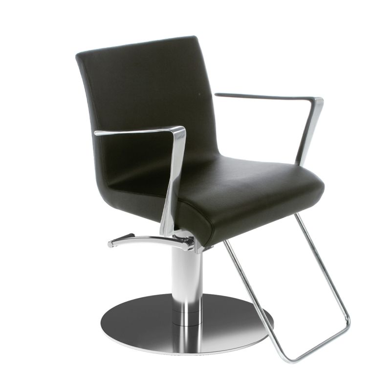 Salon Styling Chair Aluotis Supersilver Black by Gamma & Bross