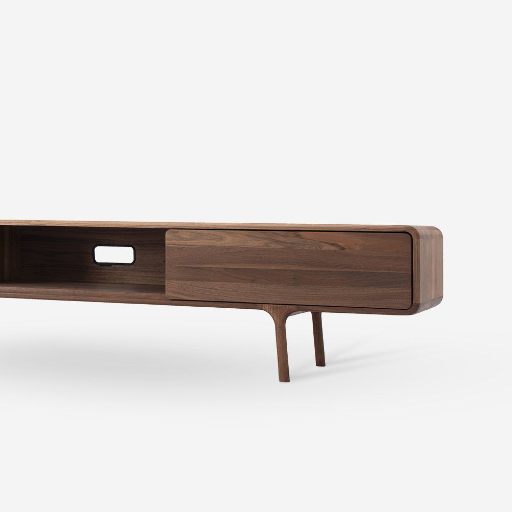 Fawn Lowboard - Two Drawers, Walnut by GAZZDA